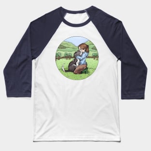 Collie Love Baseball T-Shirt